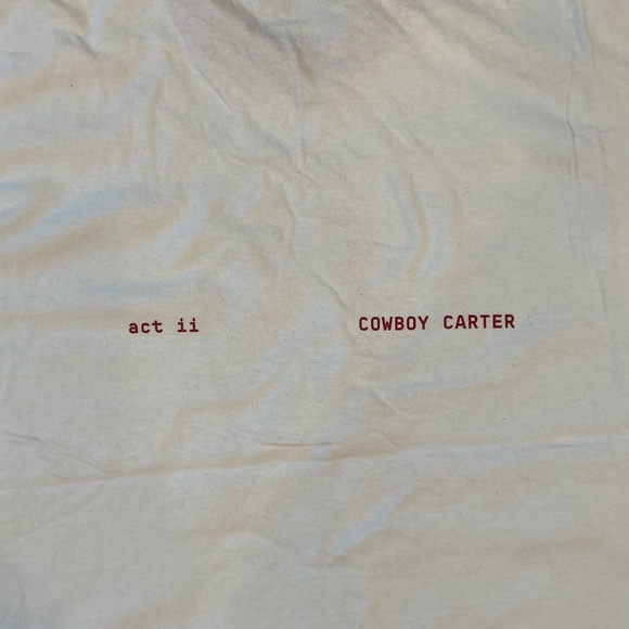 Cowboy Carter Beyoncé Graphic Ringer Tee Red White Retro Unisex XL - Picture 5 of 6